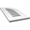 Ekena Millwork Quarter Round Top Right Surface Mount PVC Gable Vent w/ 3-1/2"W x 1"P Standard Frame, 12"W x 26"H GVPQR12X2601SF - alternate 2